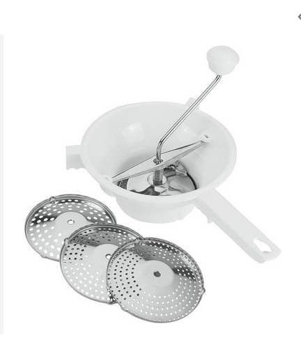 Food Mill - Metaltex - Plastic - White 24cm (Disc)