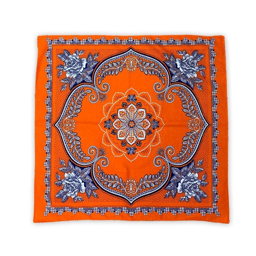 Handkerchief - Orange Paisley