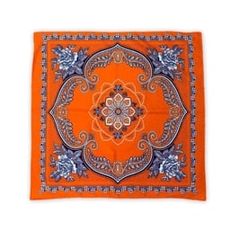 [DX8564] Handkerchief - Orange Paisley