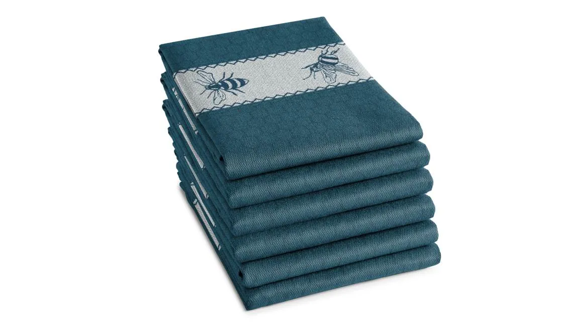 [XAT96819] DDDDD - Tea Towel - Bees Blue