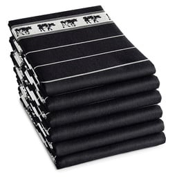 [XAT00887] DDDDD - Tea Towel - Black Cow