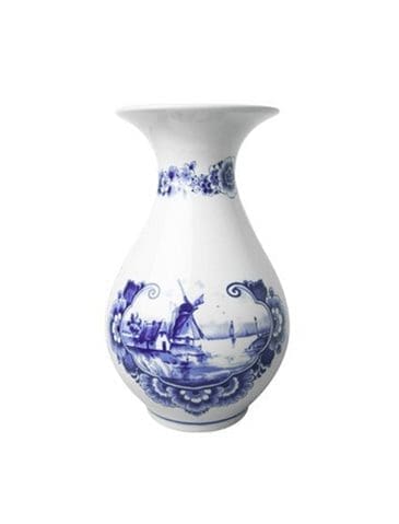 Vase - Belly - Delfts Blue - Landscape - 23 cm
