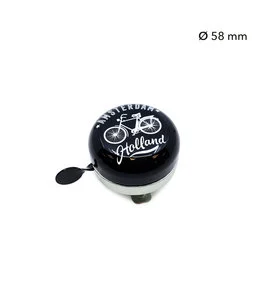 Bicycle Bell - "Amsterdam" - "Holland" - Black