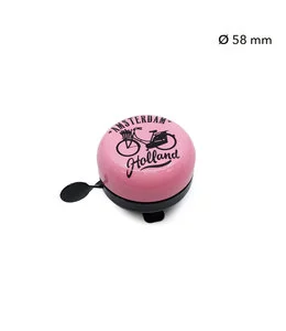 Bicycle Bell - "Amsterdam" - "Holland" - Pink