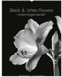 [XXH3011] Birthday Calendar - Black and White Flowers