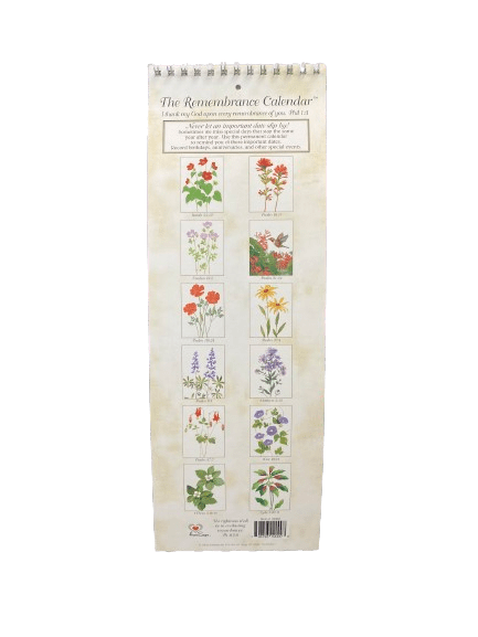 Birthday Calendar - A Year in Bloom