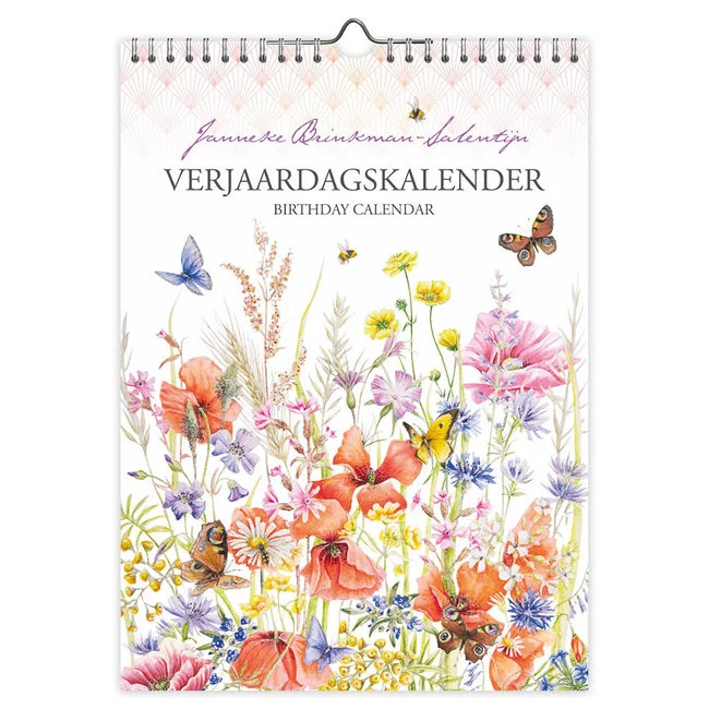 [XXH3019] Birthday Calendar - Janneke Brinkman - Poppy with Butterfly