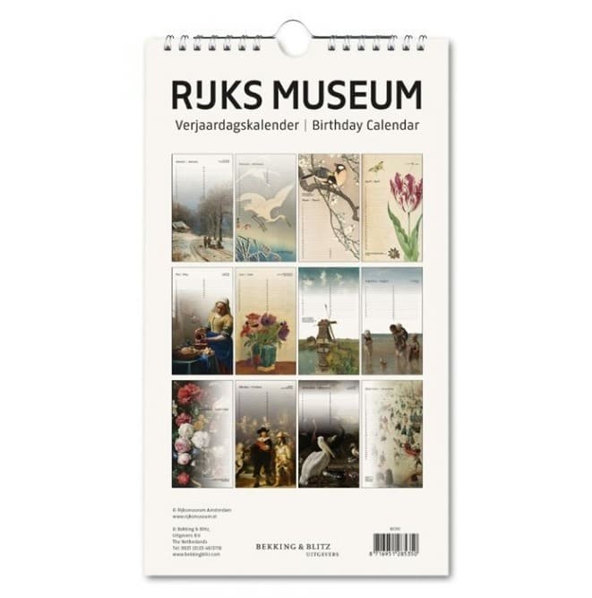 Birthday Calendar - Rijksmuseum Paintings