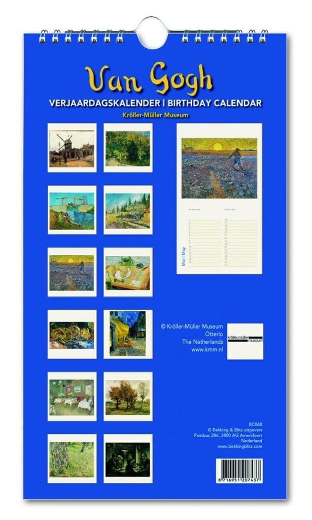 Birthday Calendar - Van Gogh