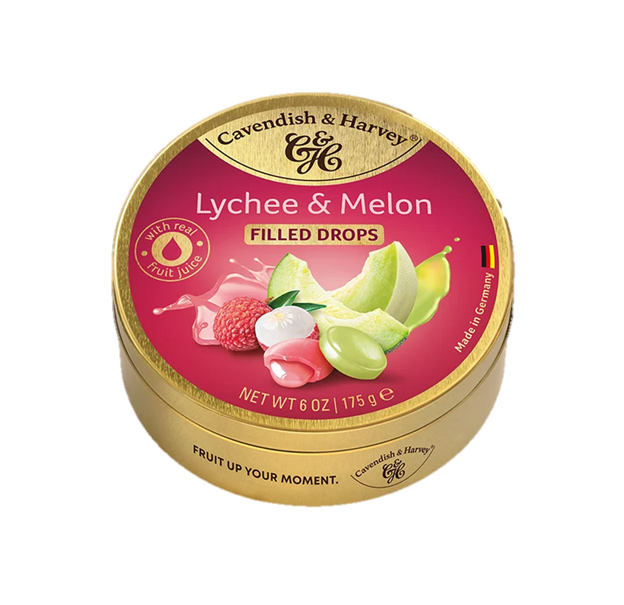 Cavendish & Harvey Lychee & Melon Filled Drops 175g