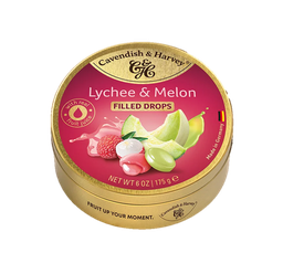 [CP741] Cavendish & Harvey Lychee & Melon Filled Drops 175g