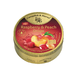 [CP734] Cavendish & Harvey Raspberry & Peach Filled Drops 175g