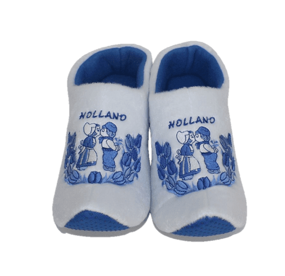 Wooden Shoe Slippers Pair - Kiss D. Blue 45-47