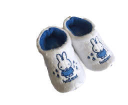 [ESL0955.25-30] Wooden Shoe Slippers Pair - Nijtnje D. Blue 25-30