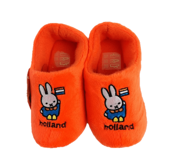 Wooden Shoe Slippers Pair - Nijntje Orange 25-30