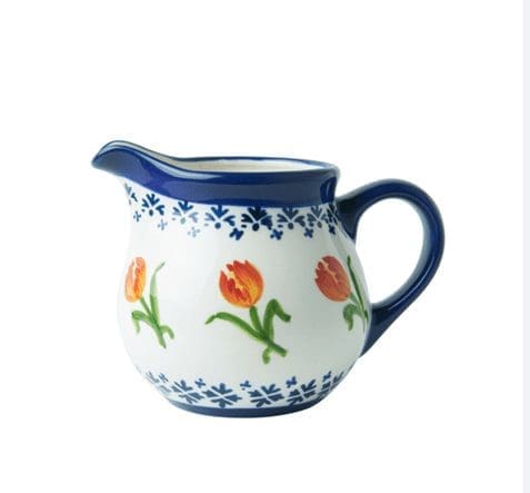 Tea Set - Creamer - Orange Tulip with Blue