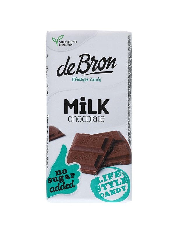 DeBron Milk Chocolate Bar - No Sugar Added 75g