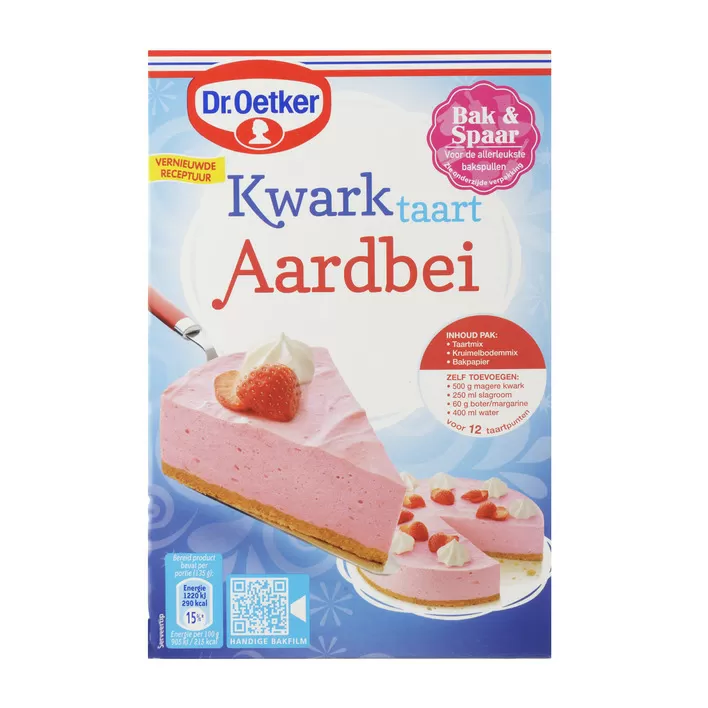[FM2555] Dr. Oetker Strawberry Quark Cake Mix w/ Crust 440g
