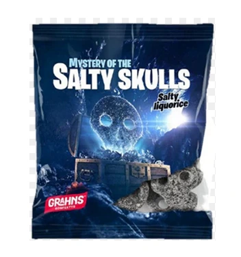 Grahns Salty Licorice Skulls 60g