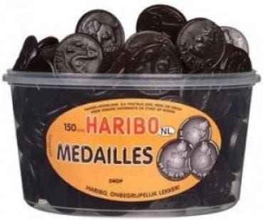 Haribo Licorice Medallions 150pc 1350g