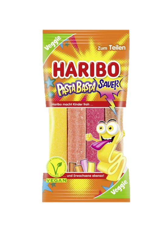 Haribo Pasta Basta Sour - Fruit & Cola Tongues 160g