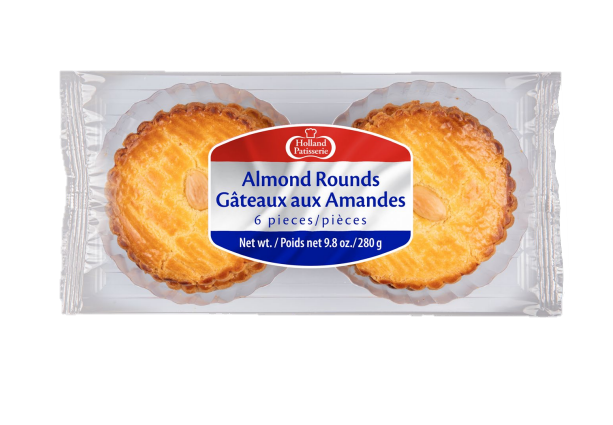 Holland Patisserie Almond Rounds 6pc 280g