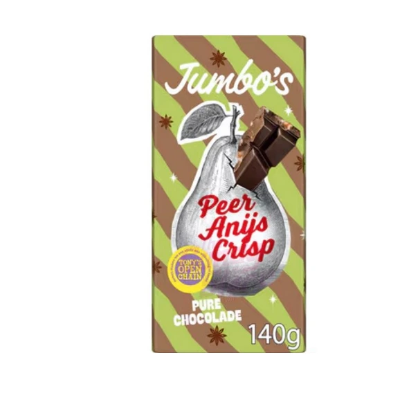 Jumbo's (Tony's) Dark Chocolate w/ Pear, Anise & Crisp 140g