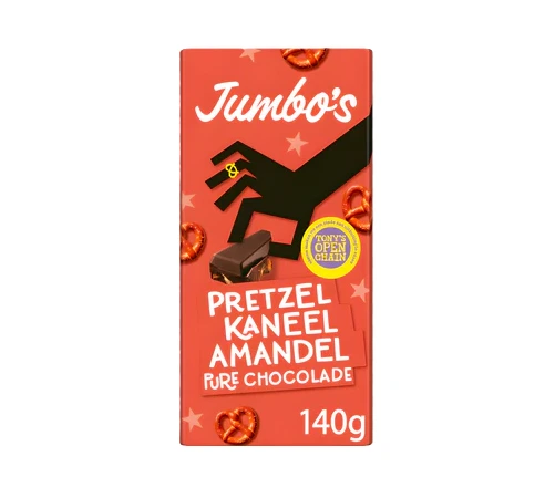 Jumbo's (Tony's) Dark Chocolate w/ Pretzel, Cinnamon & Almond 140g