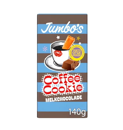 Jumbo's (Tony's) Milk Chocolate w/ Coffee & Cookie 140g