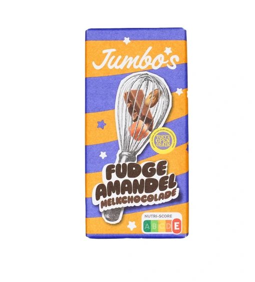 Jumbo's (Tony's) Milk Chocolate w/ Fudge & Almond 140g