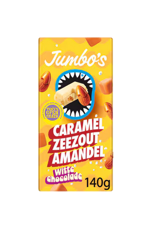 Jumbo's (Tony's) White Chocolate w/ Caramel, Sea Salt & Almond 140g