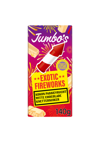 Jumbo's (Tony's) White Chocolate w/ Coconut, Passionfruit & Crystal Sugar 140g