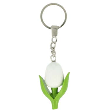 Keychain - Mini Tulip - White