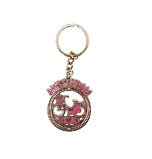 Keychain - Spinner - Bicycle - Pink