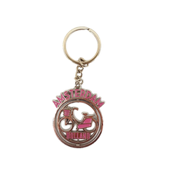 [XXG1011] Keychain - Spinner - Bicycle - Pink