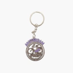 [XXG1012] Keychain - Spinners - Purple Bike