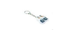 [ES501.0934] Keychain - Double Wooden Shoe - Delfts Blue Mill