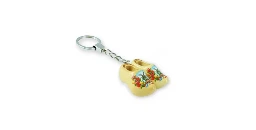 [ES501.1033] Keychain - Double Wooden Shoe - Varnished Tulip