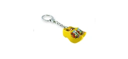 [ES501.1133] Keychain - Double Wooden Shoe - Yellow Tulip