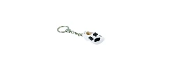[ES500.0941] Keychain - Single Wooden Shoe - Cow