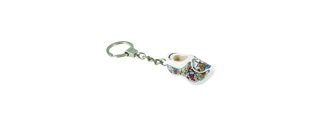 Keychain - Single Wooden Shoe - Poly Colour