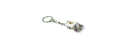[ES500.1526] Keychain - Single Wooden Shoe - Poly Colour