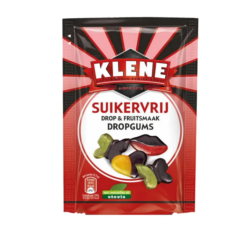 Klene Licorice Fruit Gums *SF* 110g