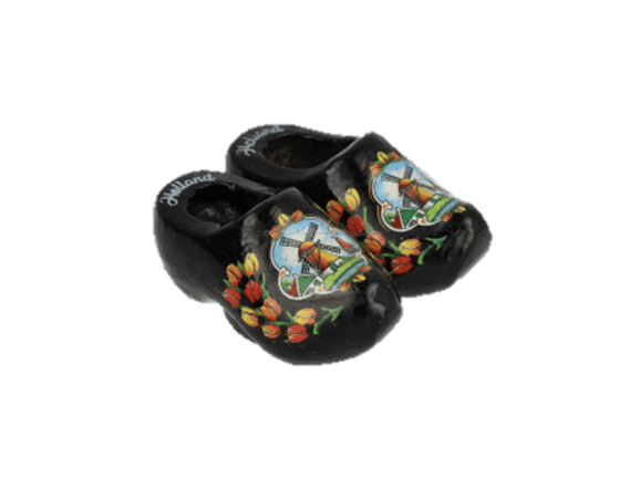 Magnet - Wooden Shoe Pair - Black