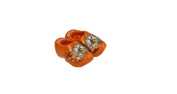 [ES510.0733] Magnet - Wooden Shoe Pair - Orange