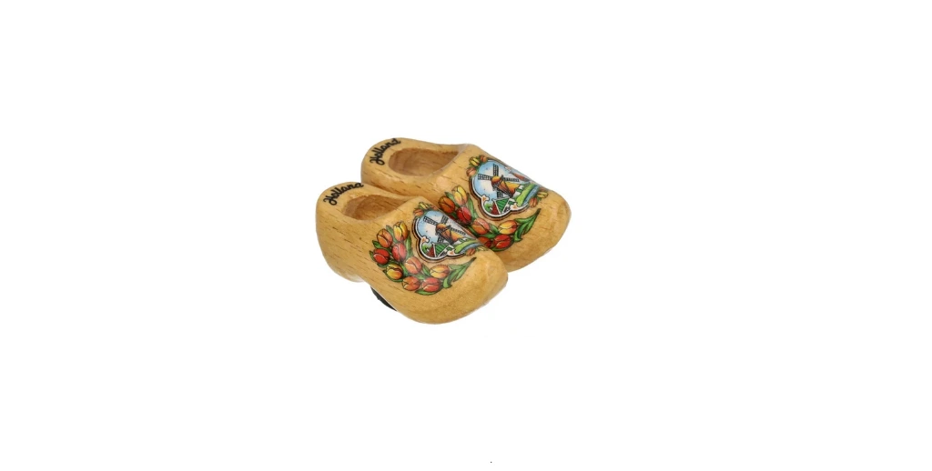 Magnet - Wooden Shoe Pair - Varnished