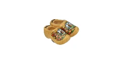 [ES510.1033] Magnet - Wooden Shoe Pair - Varnished