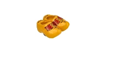 [ES510.1101] Magnet - Wooden Shoe Pair - Yellow Traditional