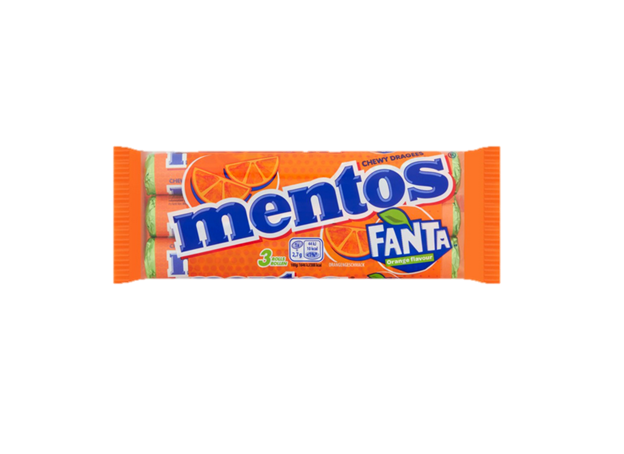 Mentos Fanta Orange Rolls 3-pk 113g