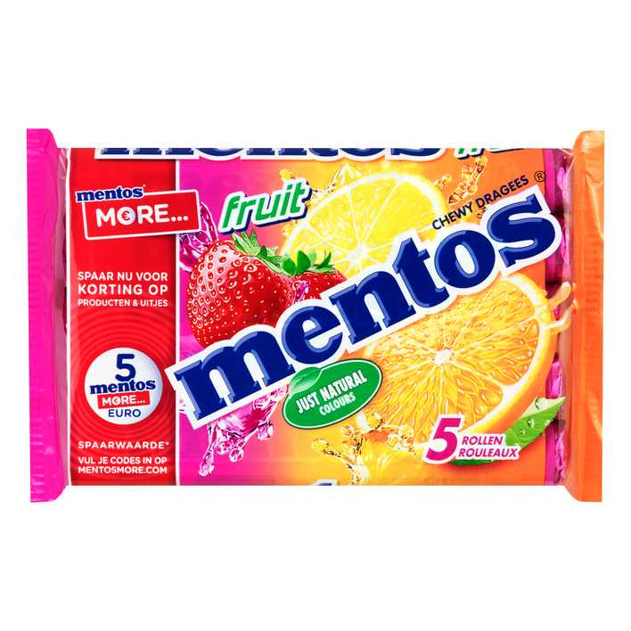 Mentos Fruit Rolls 5-pk 188g